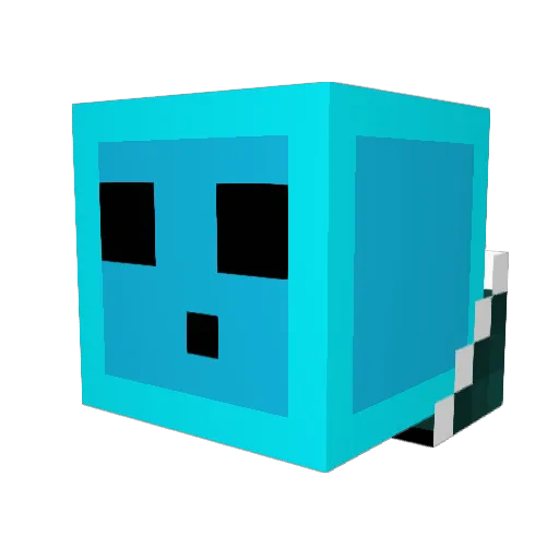 Simblub Minecraft avatar head, 3D render