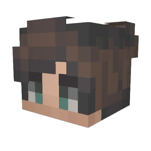 Simcn Minecraft avatar head, 3D render