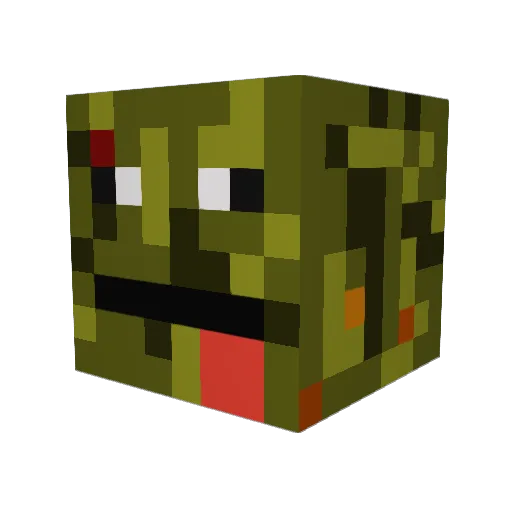 SimenSol Minecraft avatar head, 3D render