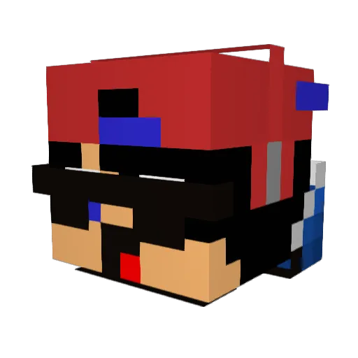 SimeoneGamer Minecraft avatar head, 3D render