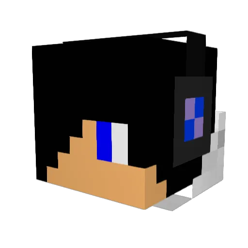 Simer03 Minecraft avatar head, 3D render