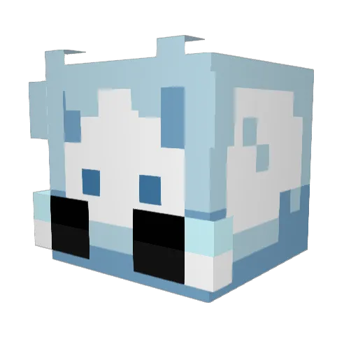 Simericon Minecraft avatar head, 3D render