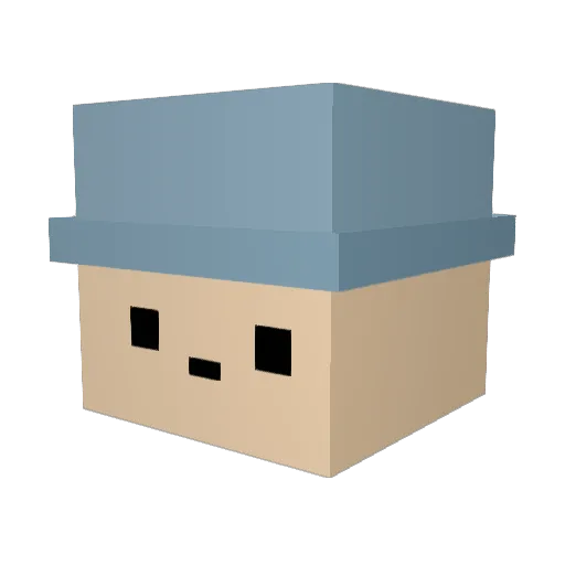Simeson Minecraft avatar head, 3D render
