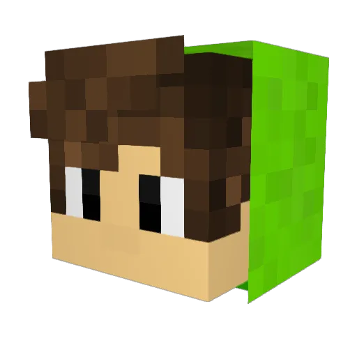 Simexisttrash Minecraft avatar head, 3D render