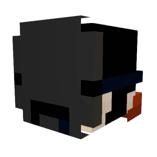 Simhey Minecraft avatar head, 3D render