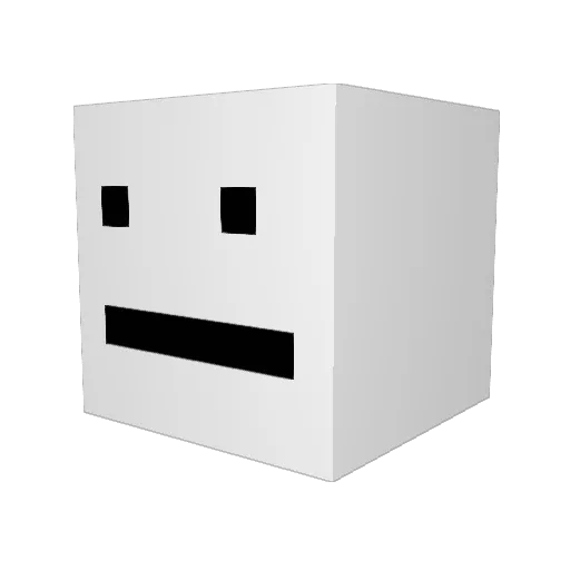 Simi1628 Minecraft avatar head, 3D render