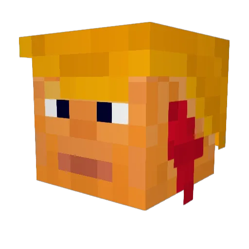 Simi45a Minecraft avatar head, 3D render