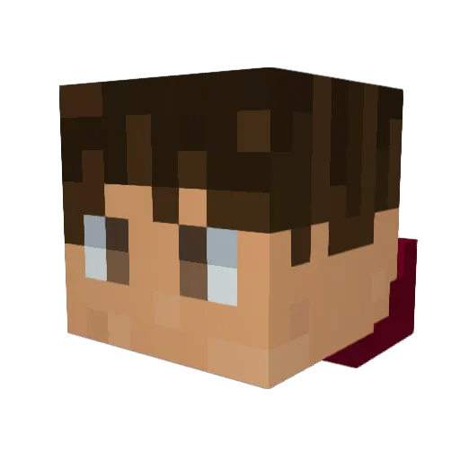 SimiSrob Minecraft avatar head, 3D render