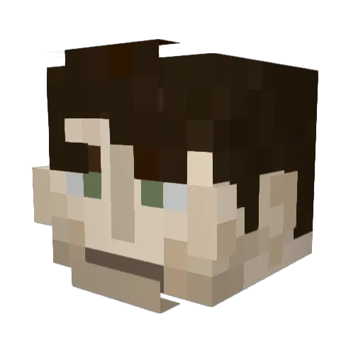 Simi_Iceman Minecraft avatar head, 3D render