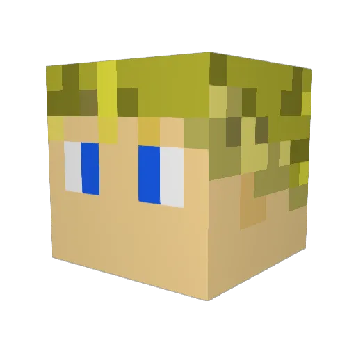 Simiiilein Minecraft avatar head, 3D render