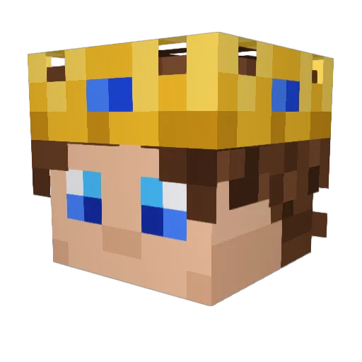 Simiju Minecraft avatar head, 3D render