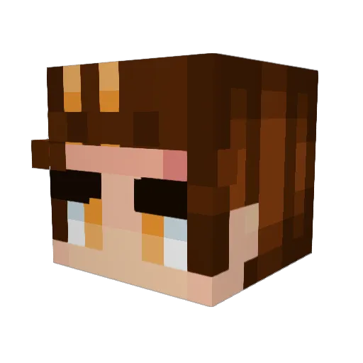 Simimi01 Minecraft avatar head, 3D render
