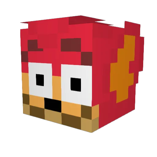 Simisear Minecraft avatar head, 3D render