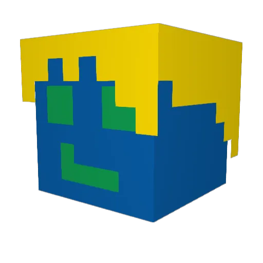 Simius3210 Minecraft avatar head, 3D render