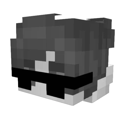 Simkenzi Minecraft avatar head, 3D render