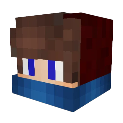 Simkeus Minecraft avatar head, 3D render