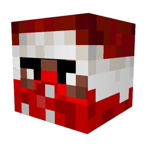 Simliix Minecraft avatar head, 3D render