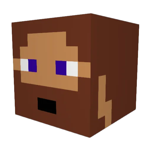 Simmaster011 Minecraft avatar head, 3D render
