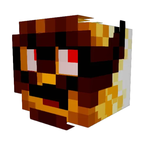 Simmel1 Minecraft avatar head, 3D render