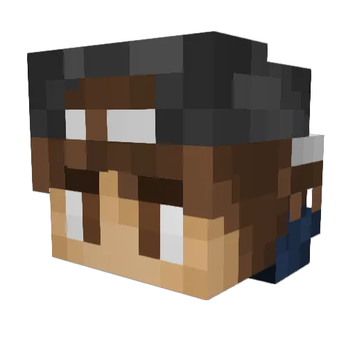 SimmyT Minecraft avatar head, 3D render