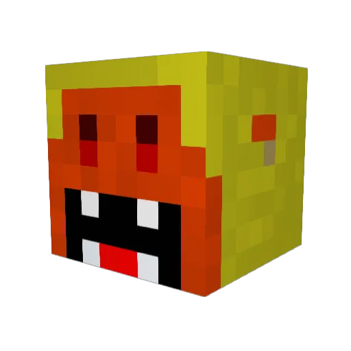 Simo Minecraft avatar head, 3D render