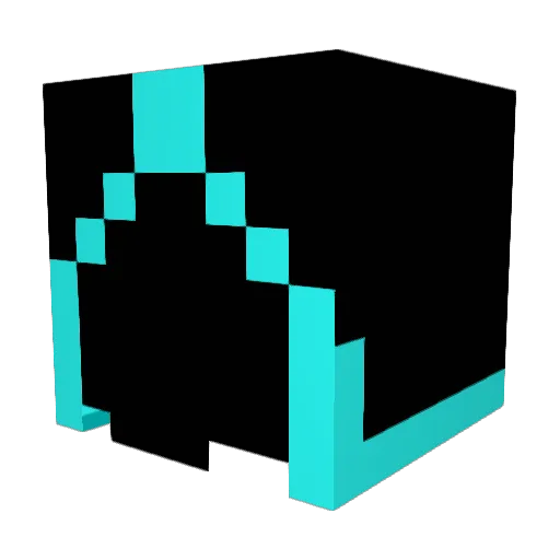 SimoDark_01 Minecraft avatar head, 3D render