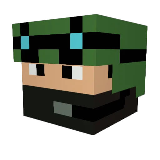 Simo_ITA_01 Minecraft avatar head, 3D render