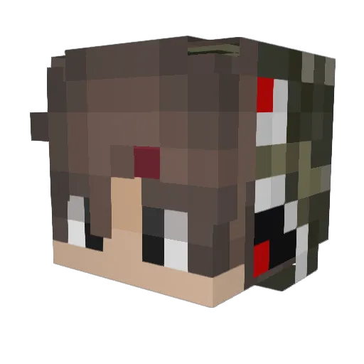 Simo_Nata Minecraft avatar head, 3D render
