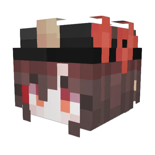 Simokio Minecraft avatar head, 3D render