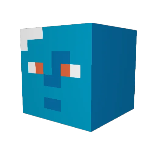 Simon0916 Minecraft avatar head, 3D render