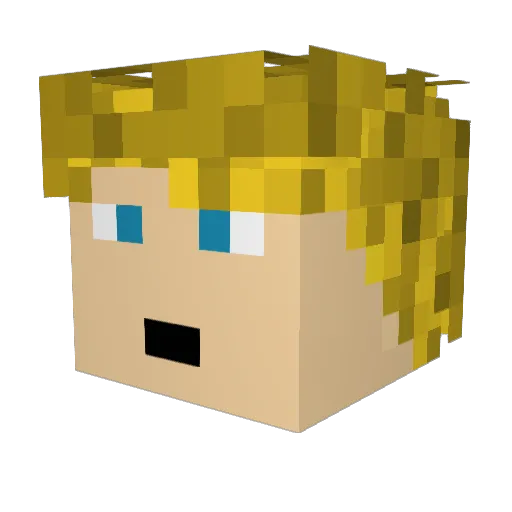 Simon1203 Minecraft avatar head, 3D render