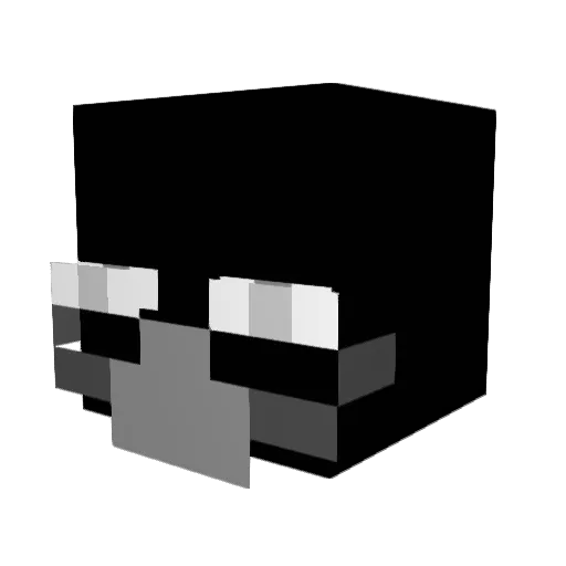 Simon2B Minecraft avatar head, 3D render