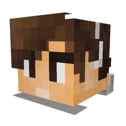 Simon575 Minecraft avatar head, 3D render