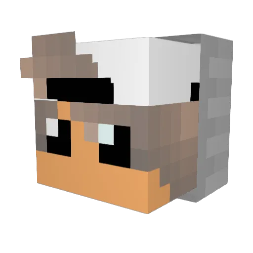 SimonCole Minecraft avatar head, 3D render