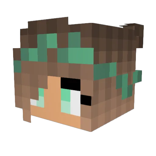 SimonDeluxe Minecraft avatar head, 3D render