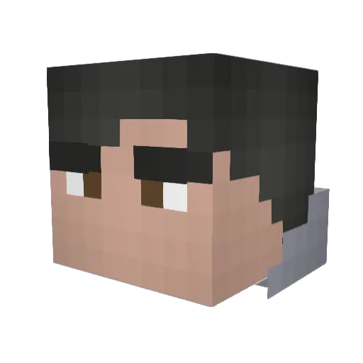 SimonEMM Minecraft avatar head, 3D render