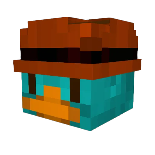 SimonKher Minecraft avatar head, 3D render