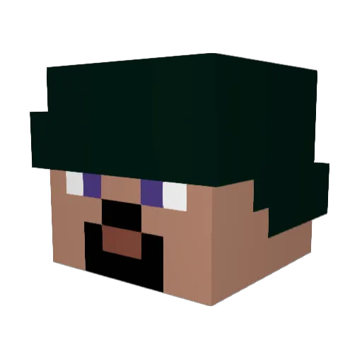 SimonStrikesBack Minecraft avatar head, 3D render