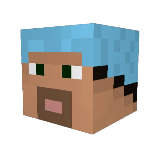 SimonVild Minecraft avatar head, 3D render