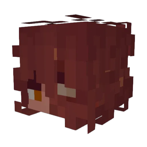 Simona007 Minecraft avatar head, 3D render
