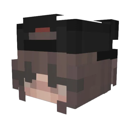 SimonaI Minecraft avatar head, 3D render
