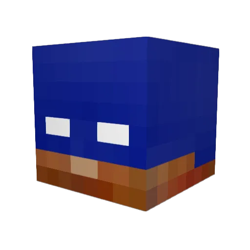Simonato Minecraft avatar head, 3D render