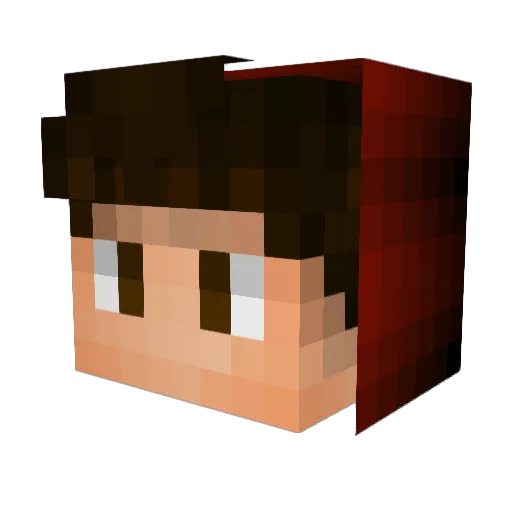 Simondakid Minecraft avatar head, 3D render