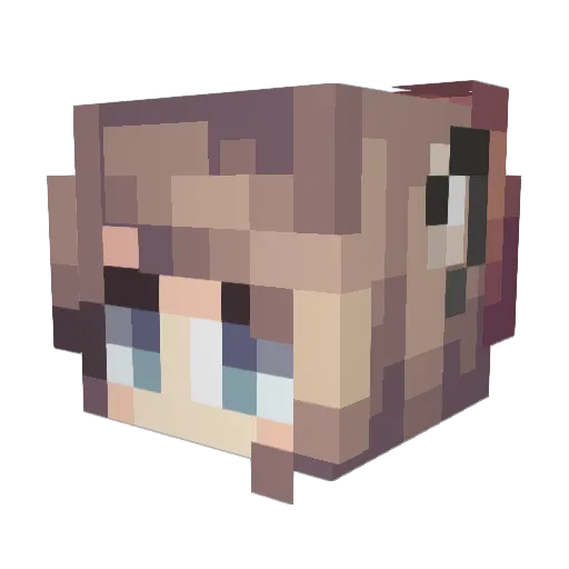 Simone4443 Minecraft avatar head, 3D render