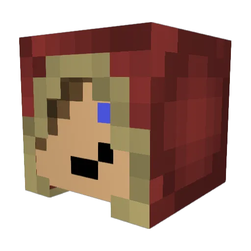 SimoneTB Minecraft avatar head, 3D render