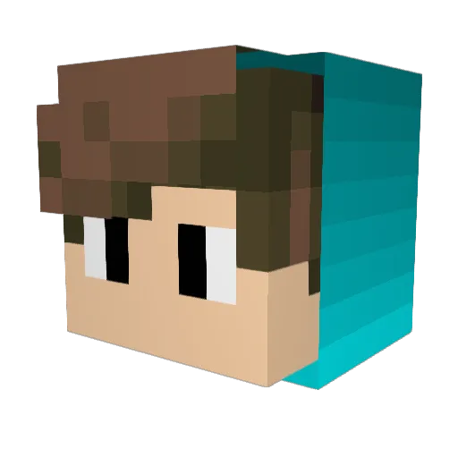 SimoneZ08 Minecraft avatar head, 3D render