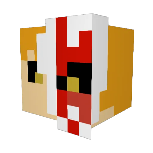 Simonew Minecraft avatar head, 3D render