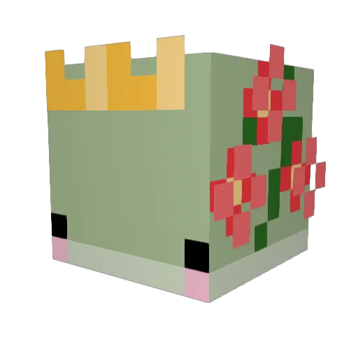 Simonged Minecraft avatar head, 3D render