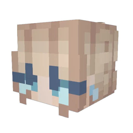 Simonika2013 Minecraft avatar head, 3D render