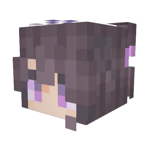Simoninaaa Minecraft avatar head, 3D render